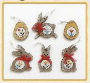 click here to view larger image of Easter Charms w/Wooden Frames (counted cross stitch kit)