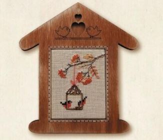click here to view larger image of Winter Lanterns w/Wooden Frame (counted cross stitch kit)