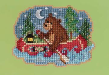 click here to view larger image of Bear Canoe (2022) (counted cross stitch kit)