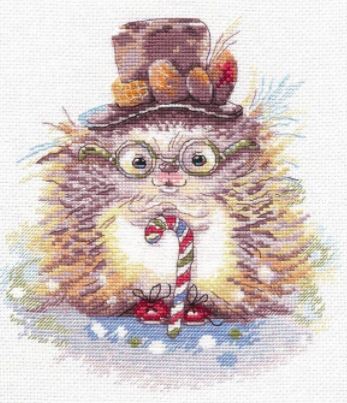 click here to view larger image of Hedgehog Gentleman (counted cross stitch kit)