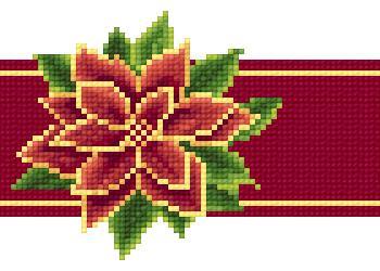 click here to view larger image of Poinsettia Red Ribbon (chart)