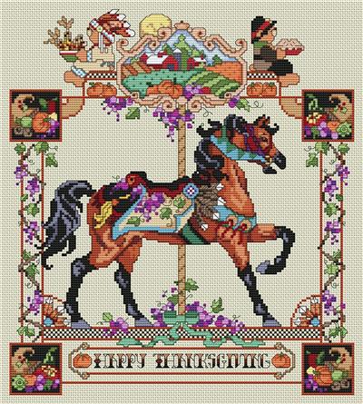 click here to view larger image of November O'Plenty Carousel Horse (chart)
