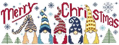 click here to view larger image of Christmas Gnomies (counted cross stitch kit)