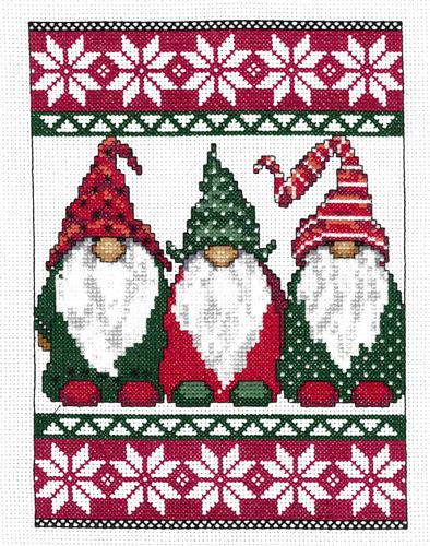 click here to view larger image of Chillin Gnomies (counted cross stitch kit)