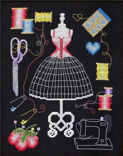click here to view larger image of Mannequin's Secret Kit, A (counted cross stitch kit)