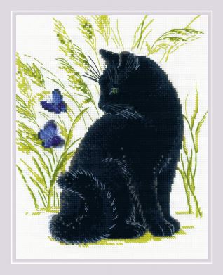 click here to view larger image of Black Cat (counted cross stitch kit)