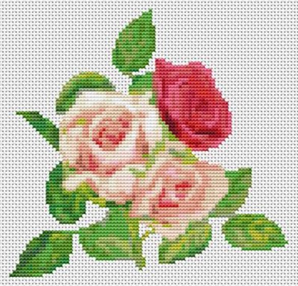 click here to view larger image of Trio of Roses (chart)