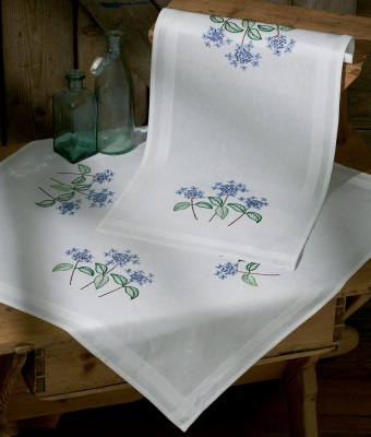 click here to view larger image of Hortensia Table Runner - Embroidery (upper) (embroidery kit)