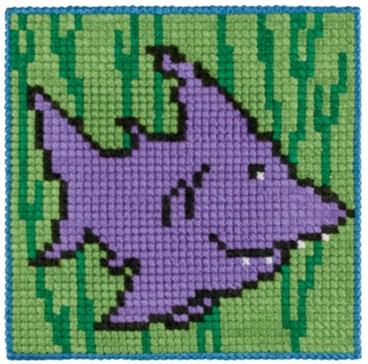 click here to view larger image of Shark - Canvas (needlepoint kit)