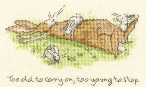 click here to view larger image of Too Young To Stop (counted cross stitch kit)