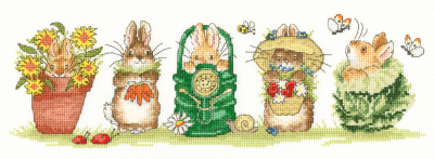 click here to view larger image of Garden Helpers (counted cross stitch kit)