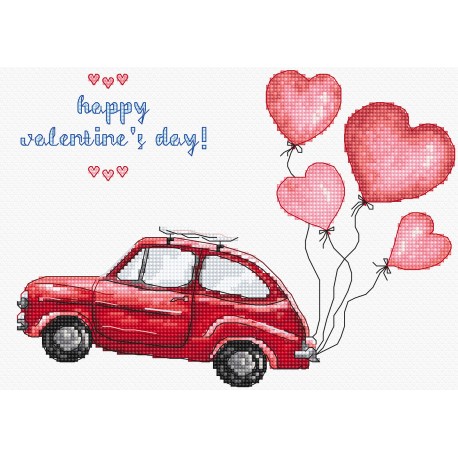 click here to view larger image of Happy Valentine's Day (counted cross stitch kit)