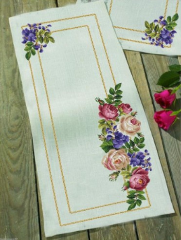 click here to view larger image of Floral Tablecloth (chart)