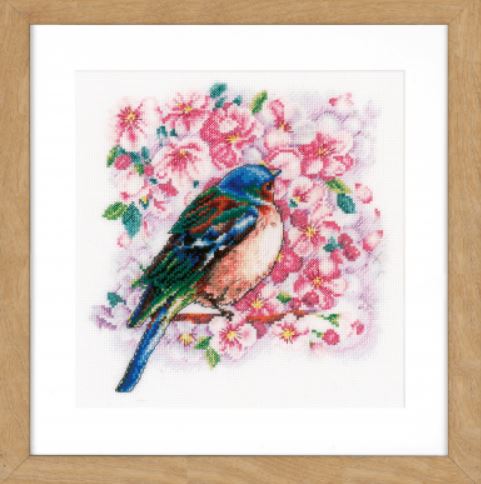 click here to view larger image of Bird Between Blossom (counted cross stitch kit)