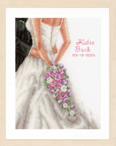 click here to view larger image of Wedding Couple (counted cross stitch kit)