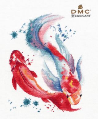 click here to view larger image of Japanese Carps (counted cross stitch kit)