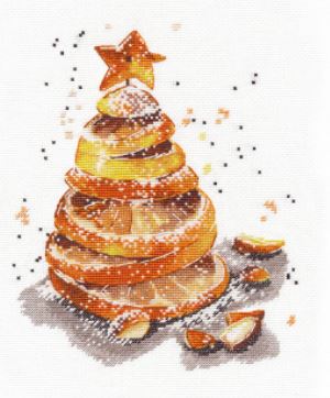 click here to view larger image of Orange Christmas Tree (counted cross stitch kit)
