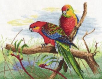 click here to view larger image of Parrots (counted cross stitch kit)
