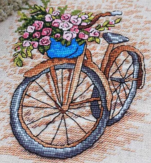 click here to view larger image of Bicycle (counted cross stitch kit)