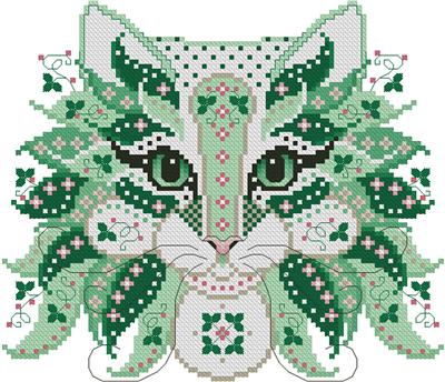 click here to view larger image of Colorful Cats - Shamrock (chart)