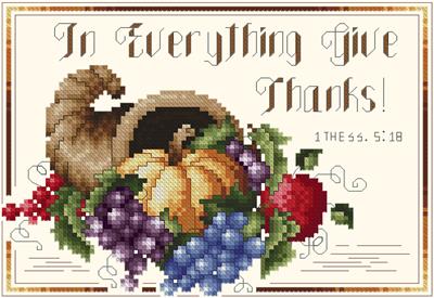 click here to view larger image of Give Thanks Cornucopia (chart)