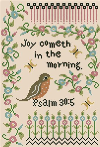 click here to view larger image of Inspirational Samplers Joy Cometh in the Morning (chart)