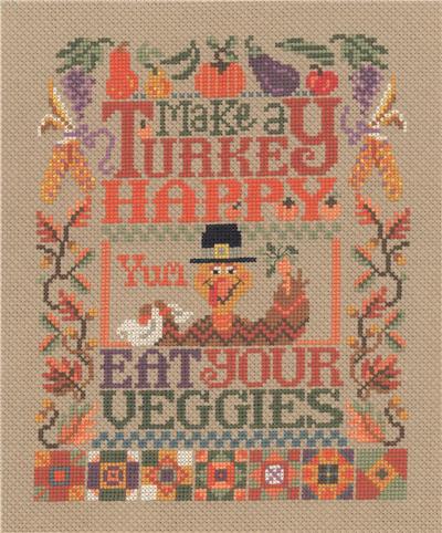 click here to view larger image of Happy Turkey Kit (counted cross stitch kit)