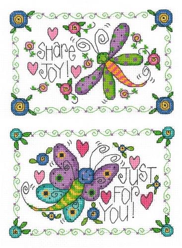 click here to view larger image of Garden Cuties Dragonfly and Butterfly (chart)