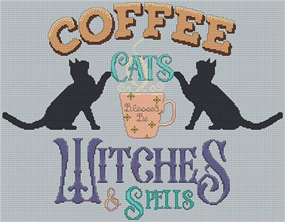 click here to view larger image of Coffee Cats Witches (chart)