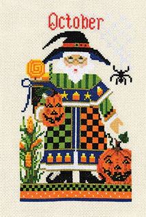 click here to view larger image of October Santa - Kit (counted cross stitch kit)