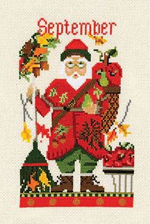 click here to view larger image of September Santa - Kit (counted cross stitch kit)