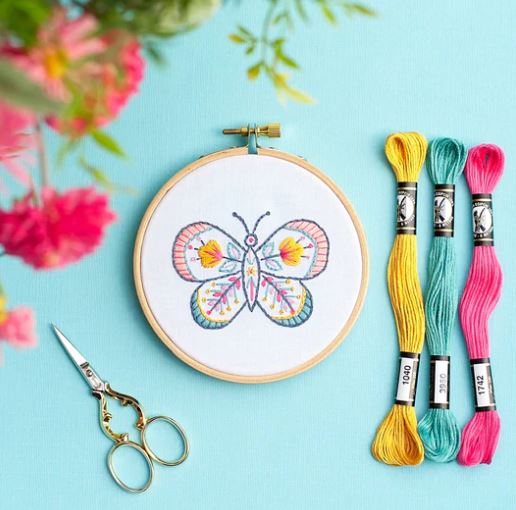 click here to view larger image of Beautiful Butterfly (embroidery kit)