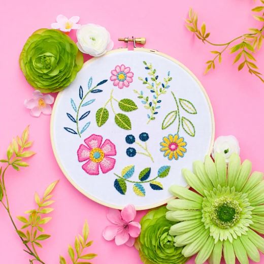click here to view larger image of Floral Fun (embroidery kit)