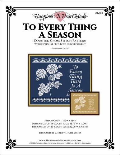 click here to view larger image of To Every Thing a Season with Roses (chart)