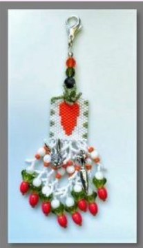 click here to view larger image of Carrot Patch Scissor Fob (bead kit)