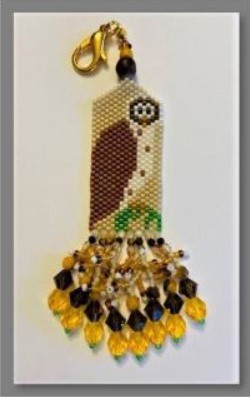 click here to view larger image of Night Owl Scissor Fob (bead kit)