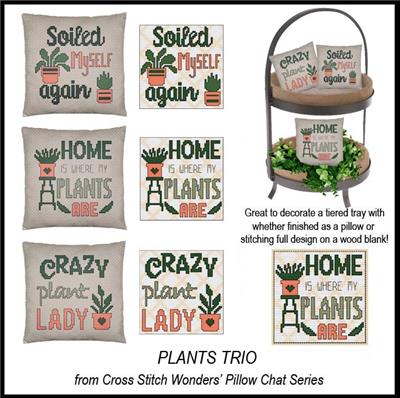 click here to view larger image of Pillow Chat - Plants Trio (chart)