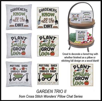 click here to view larger image of Pillow Chat - Garden Trio II (chart)