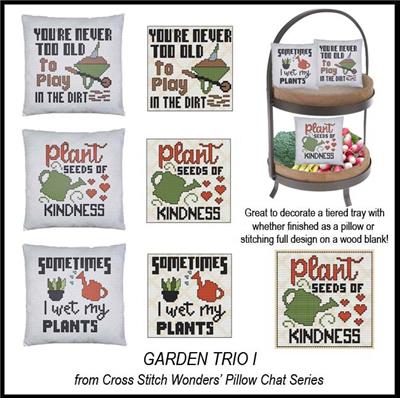 click here to view larger image of Pillow Chat - Garden Trio I (chart)