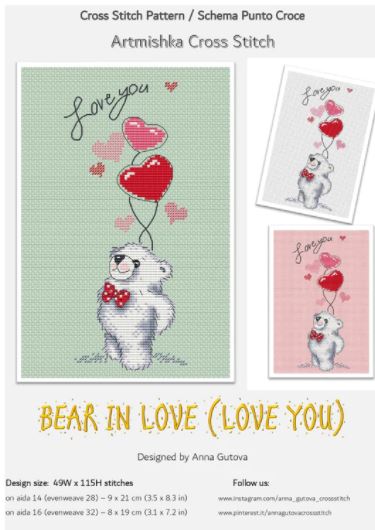 click here to view larger image of Bear in Love (Love You) (chart)