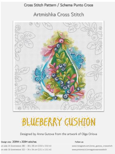 click here to view larger image of Blueberry Cushion (chart)