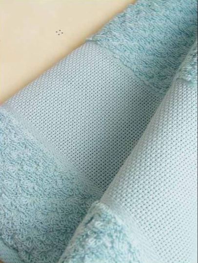 click here to view larger image of Popcorn 55in Bath Towel Sea Blue (stitchable)