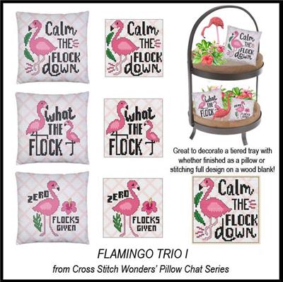 click here to view larger image of Pillow Chat - Flamingo Trio I (chart)