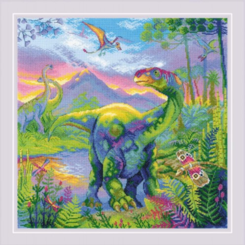 click here to view larger image of Era of Dinosaurs, The (counted cross stitch kit)