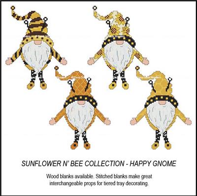 click here to view larger image of Sunflower N Bee Collection - Happy Gnome (chart)