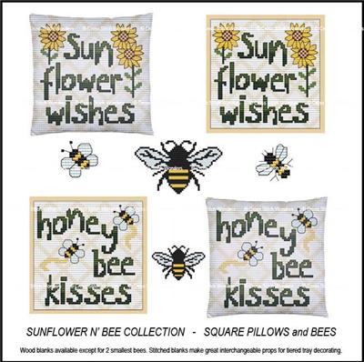 click here to view larger image of Sunflower N Bee Collection - Pillows and Bees (chart)