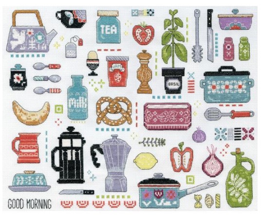 click here to view larger image of Retro Kitchen (counted cross stitch kit)