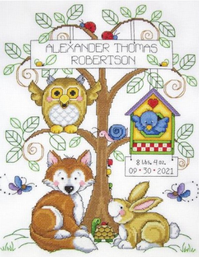 click here to view larger image of Baby's Forest (counted cross stitch kit)