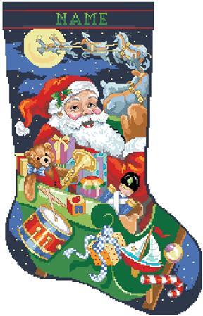 click here to view larger image of Jolly Old St Nick Stocking (chart)