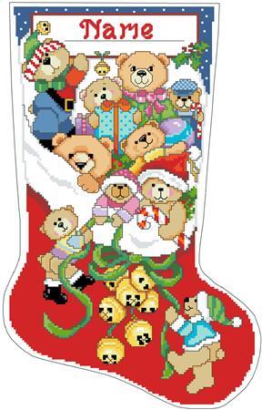 click here to view larger image of Jingle Bears Stocking (chart)